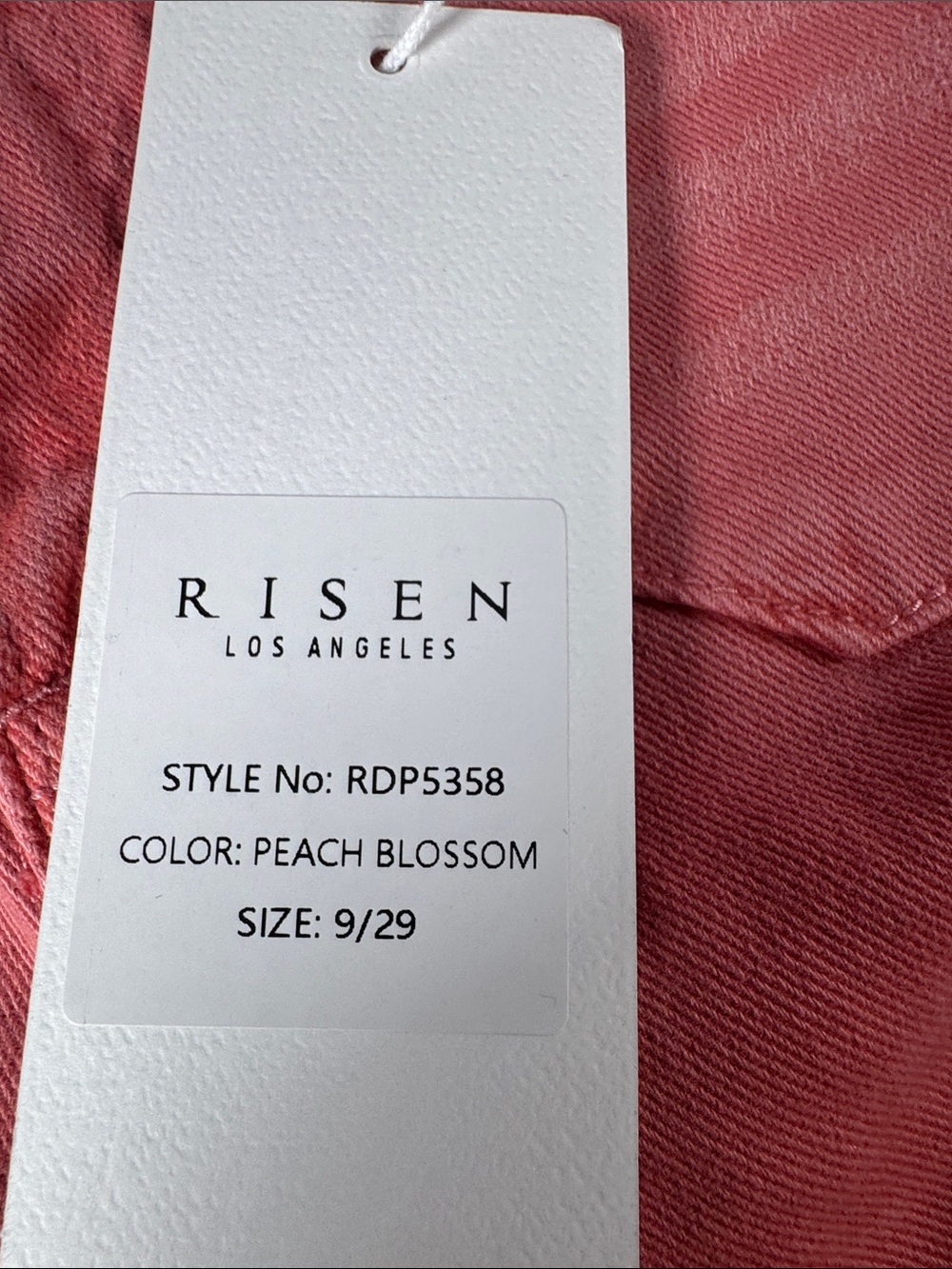 RISEN Coral Pink Wide Leg Jeans - Picture 2 of 6